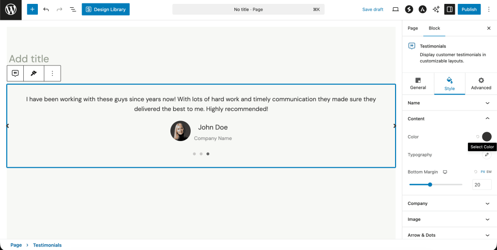 Change Color Of The Text In Testimonials 1024x516