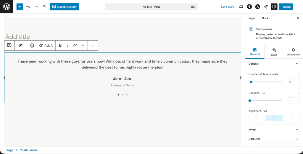Edit Testimonials Block 1024x522