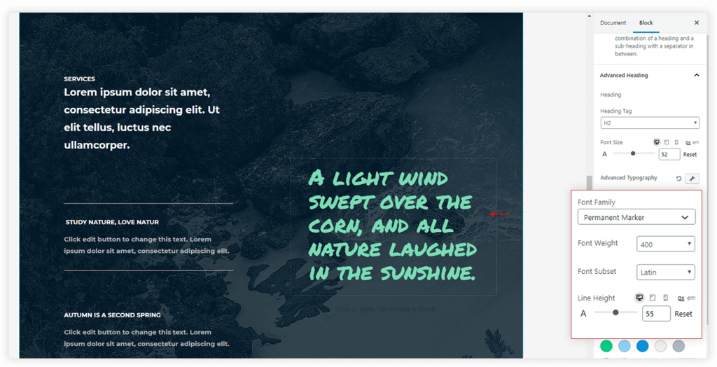 Typography Font Usage