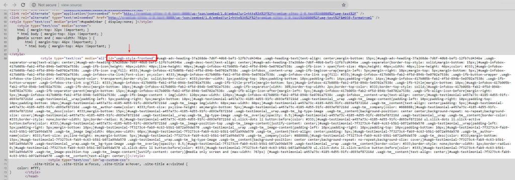 Spectra Inline Dynamic CSS