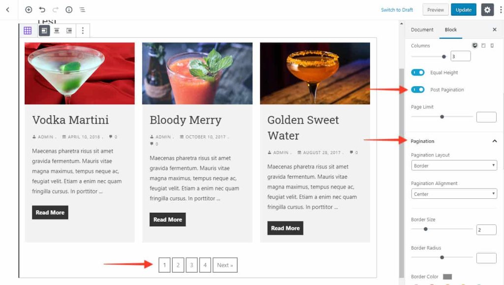 Pagination Support Post Grid