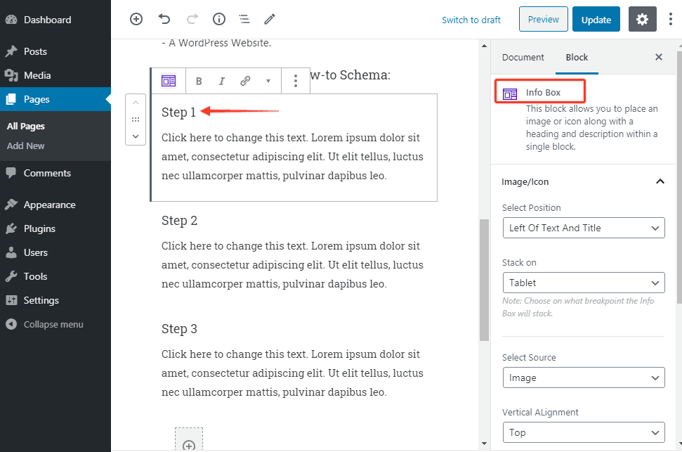 How to Schema Info Box