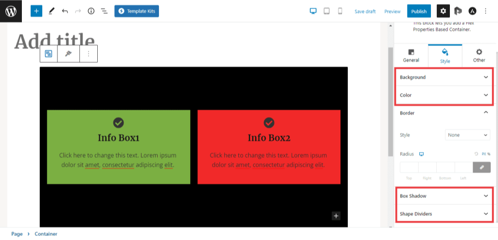 Collapse panel enabled