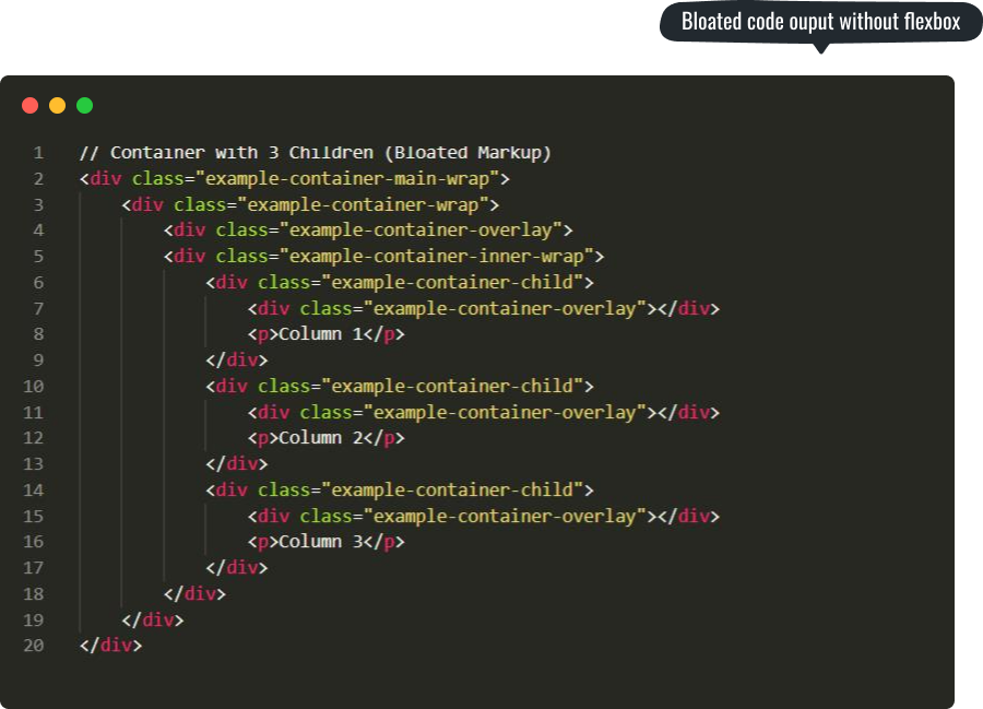 Bloated code example