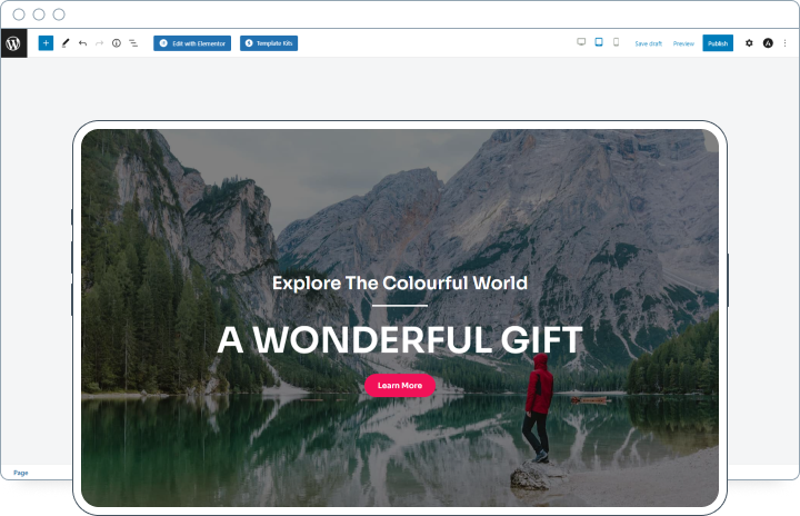 Responsive tablet page