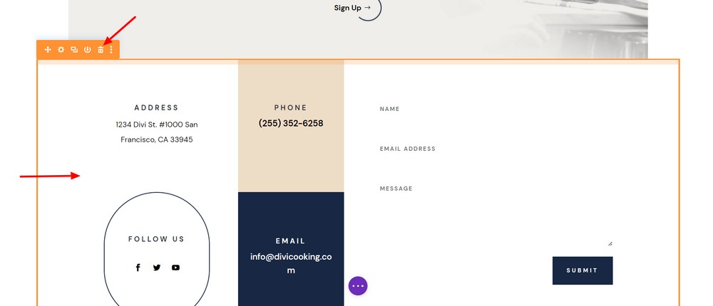 Delete multiple blocks with Divi
