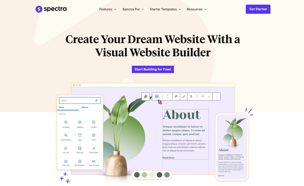 Spectra - best free WordPress plugin