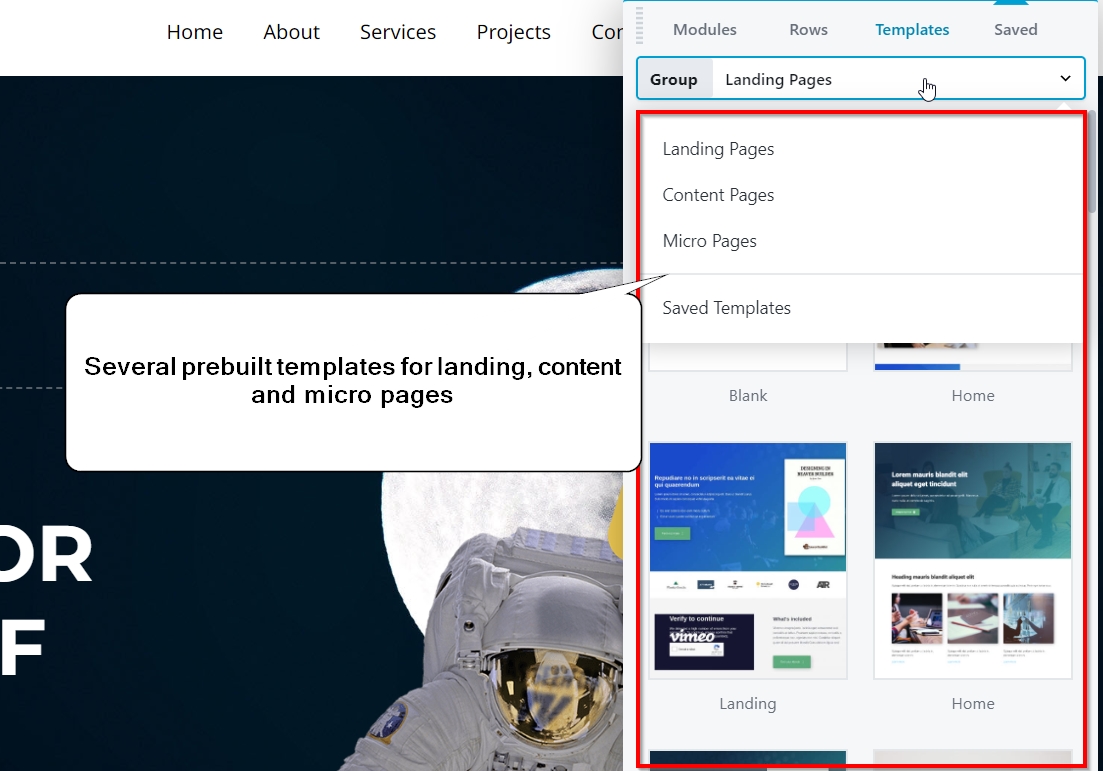 beaver builder premium version prebuilt templates