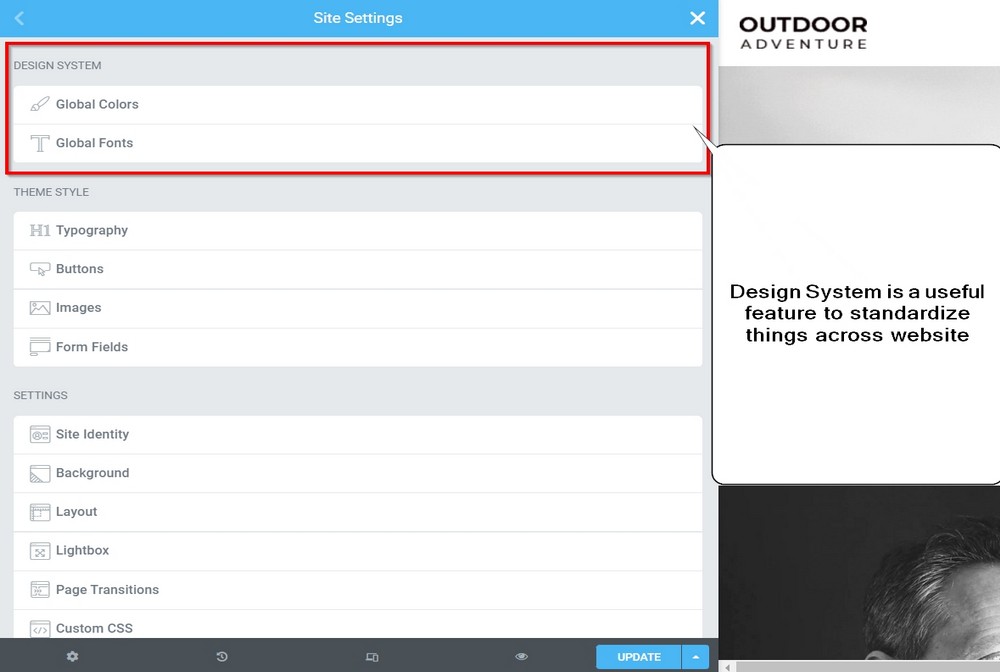 elementor design system