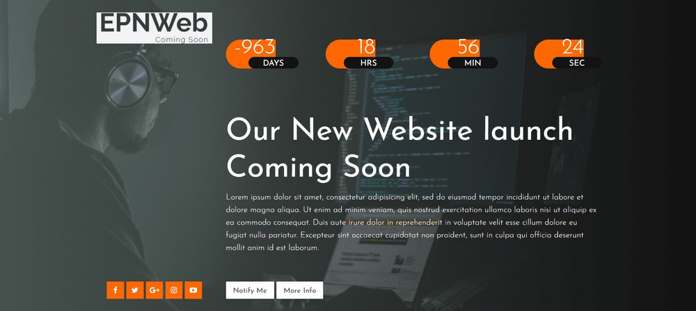 EPNWeb coming soon template