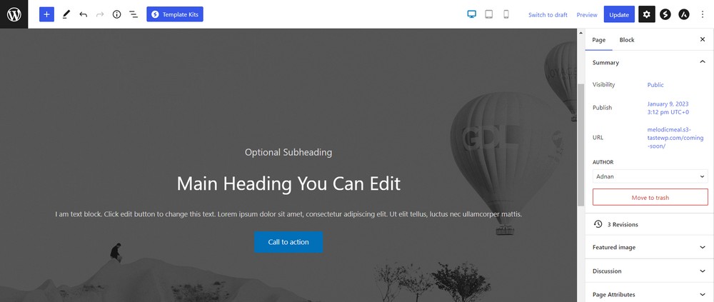 Hero templated successfully