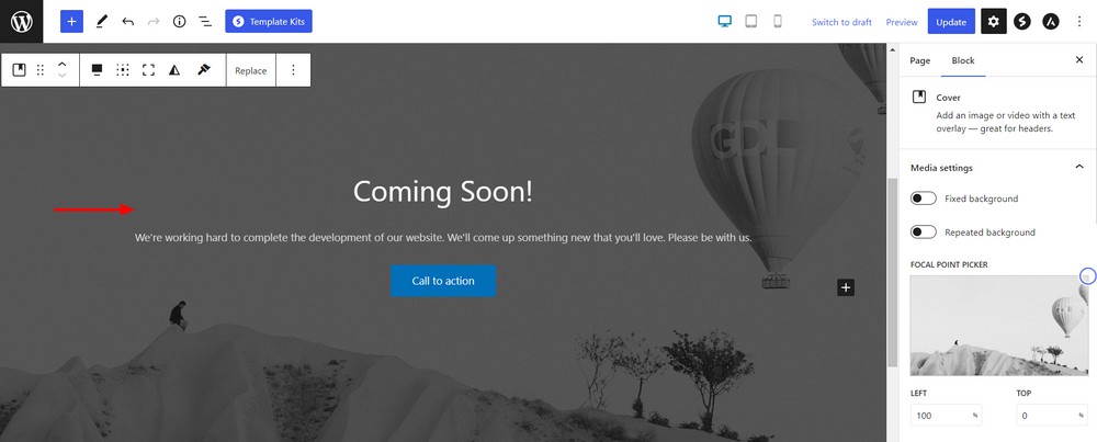 Update heading and paragraph text