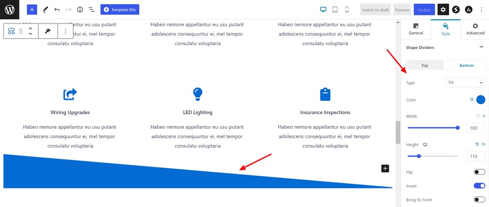 Change the shape divider color