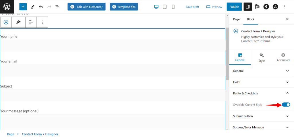 Contact Form 7 Designer