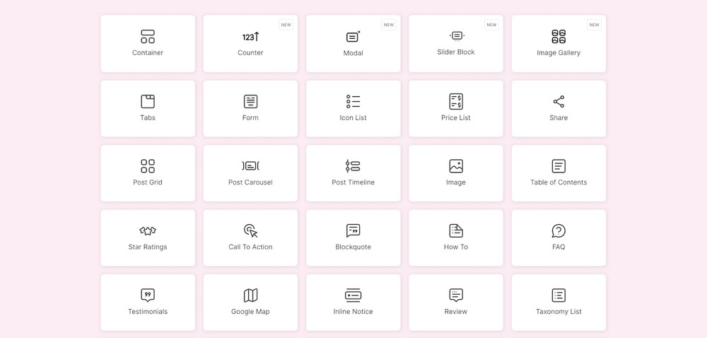 Spectra blocks at a glance