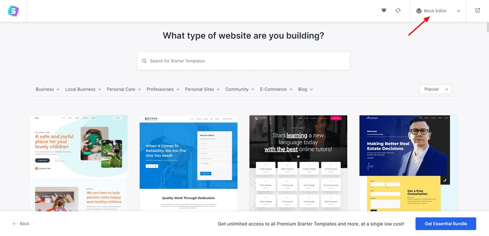 All Gutenberg block templates