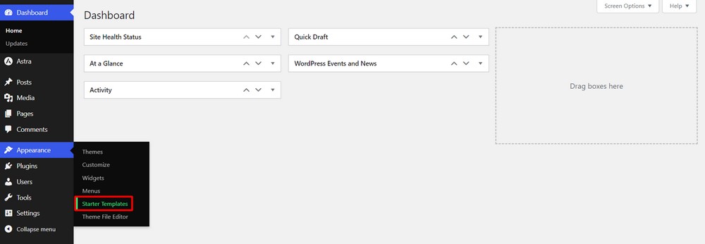 Appearance Starter Templates