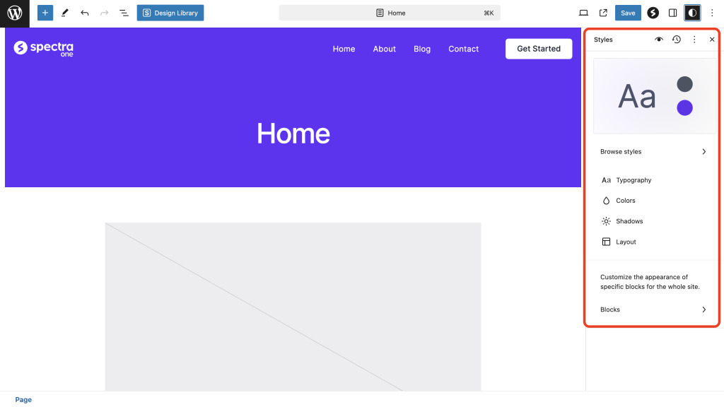 styles customization options