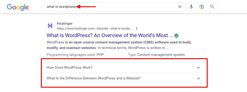 Hostinger FAQ schema