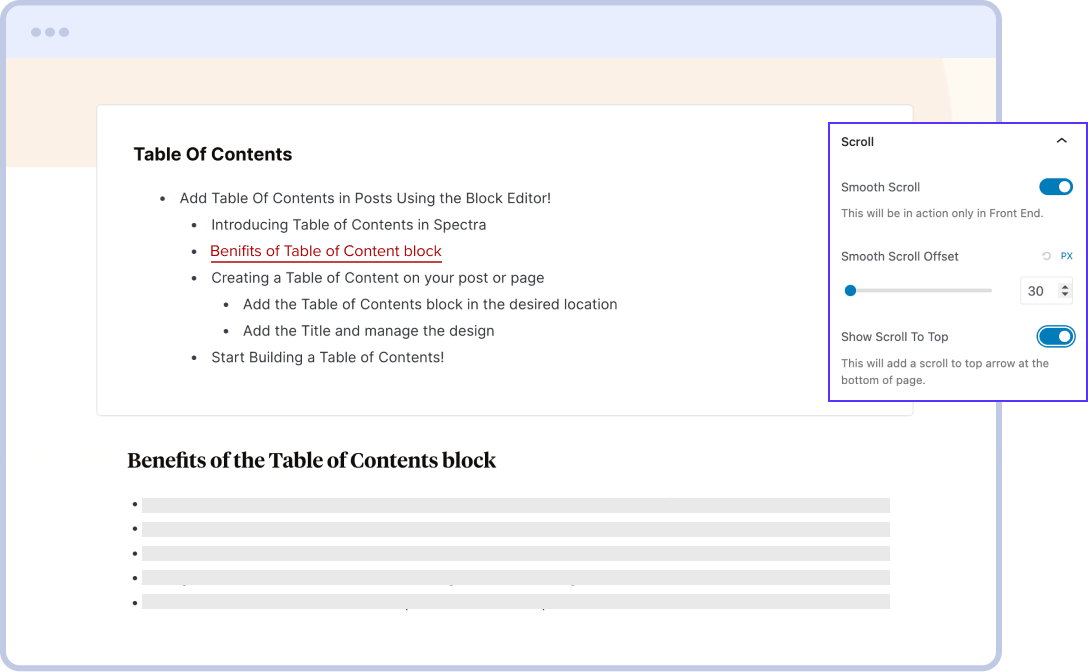 Table of Content Legacy Smooth Scrolling And Anchor Links Table Of Content