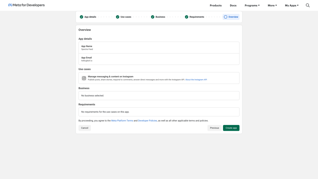 Create Meta App Step 5 Overview 1024x576