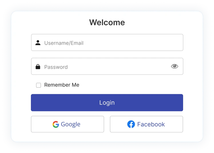 User login and registration forms in Spectra.