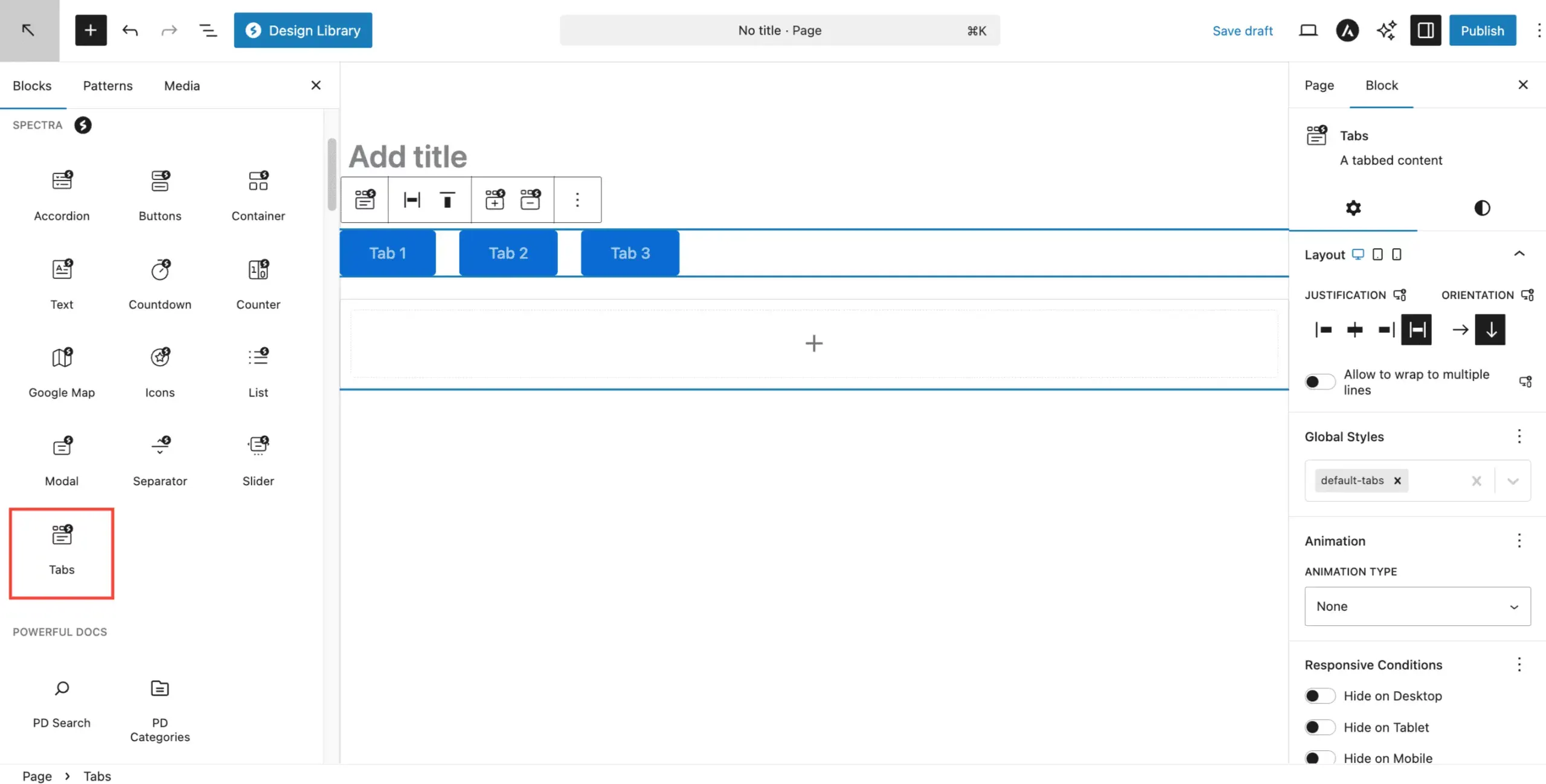 Tabs Adding The Tab Block Scaled