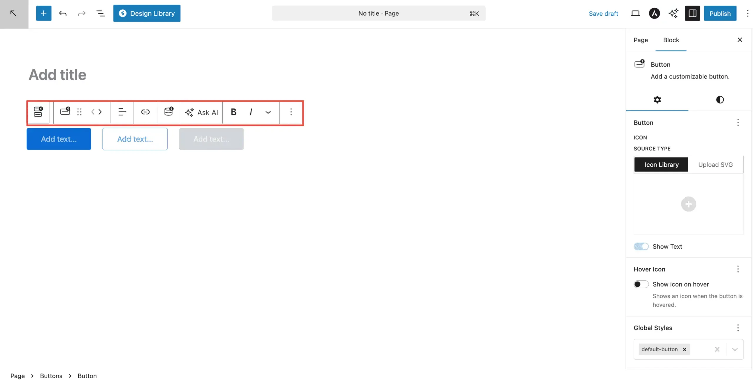 Buttons Button Block Toolbar Options Scaled