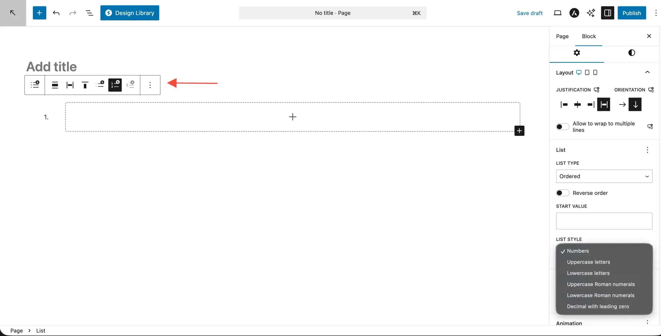 List List Block Toolbar Options Scaled