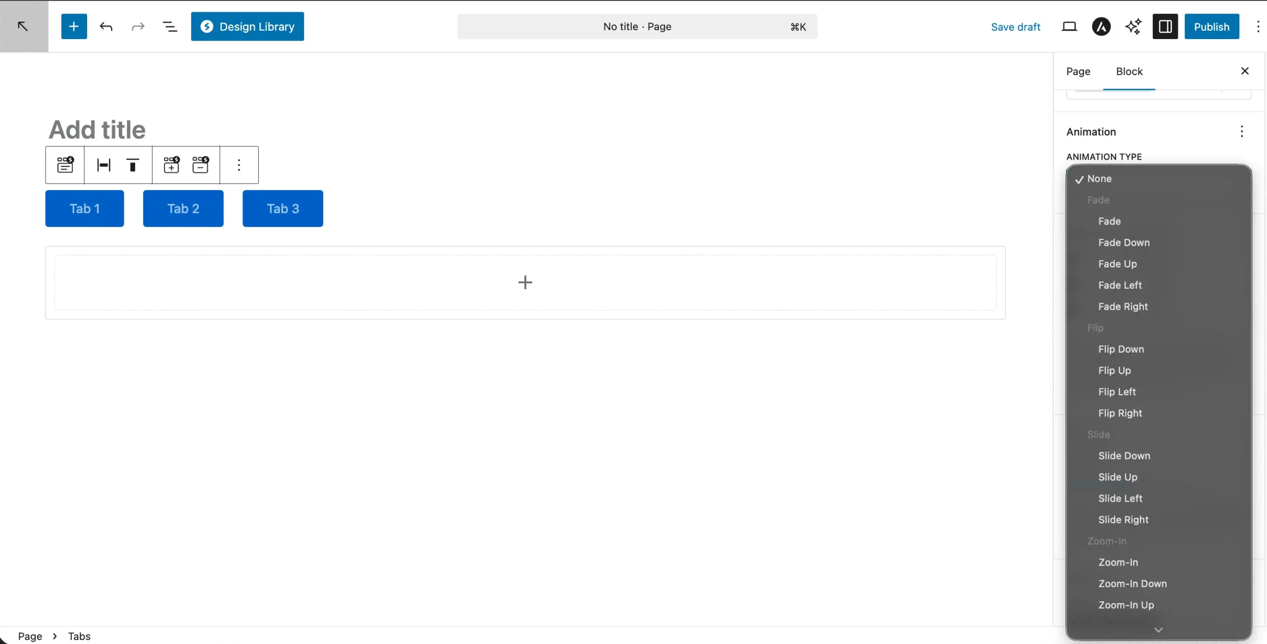 Tabs Tab Block Animation Scaled