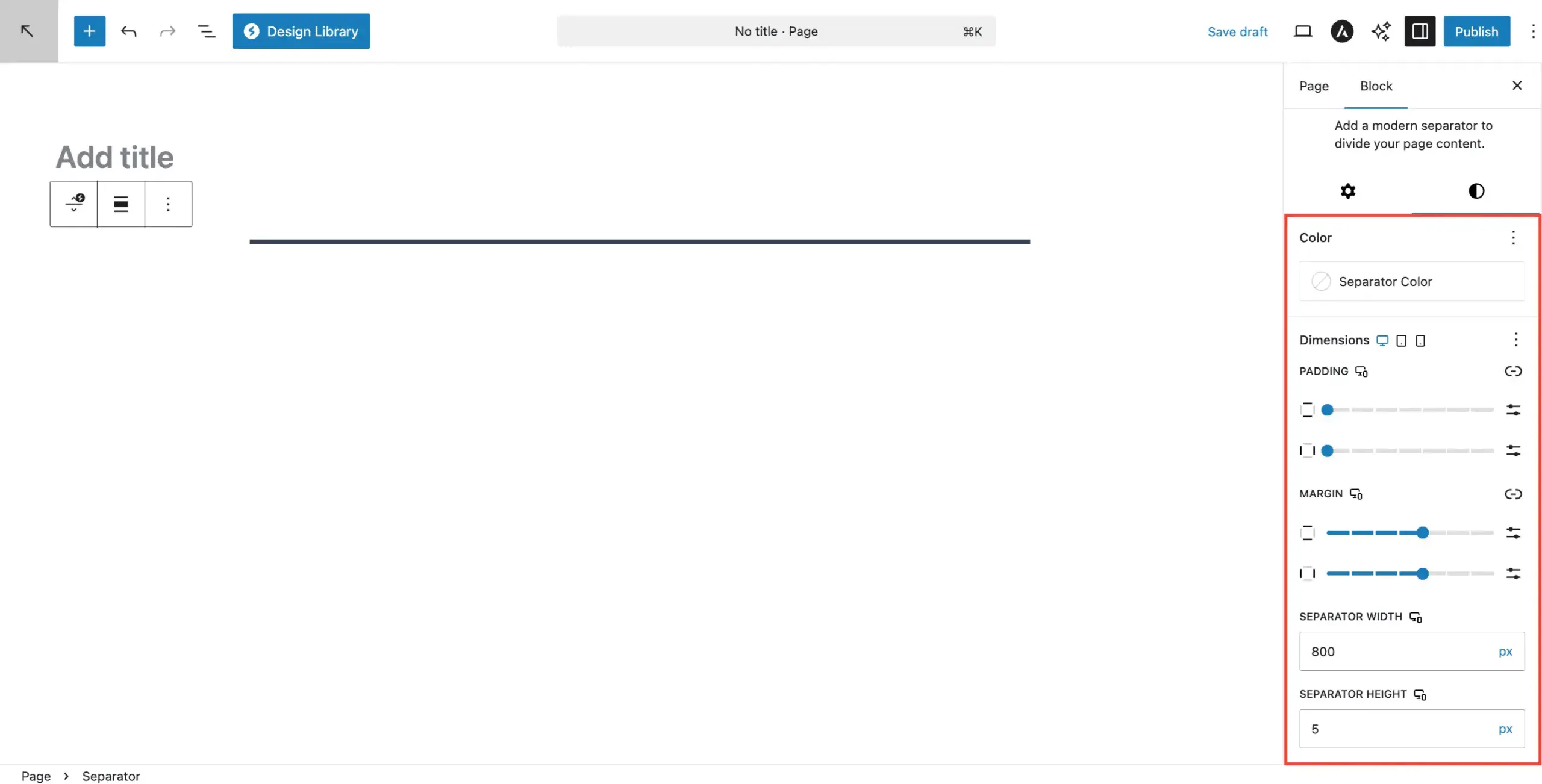 Separator Block Styling Options Scaled