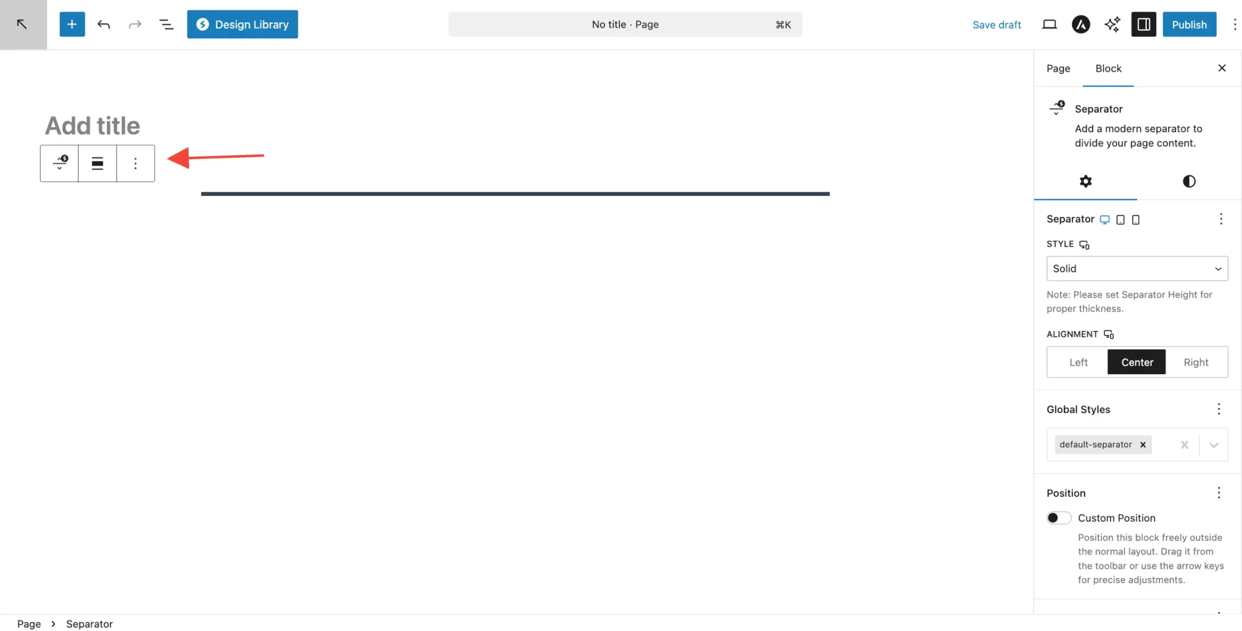 Separator Block Toolbar Options Scaled